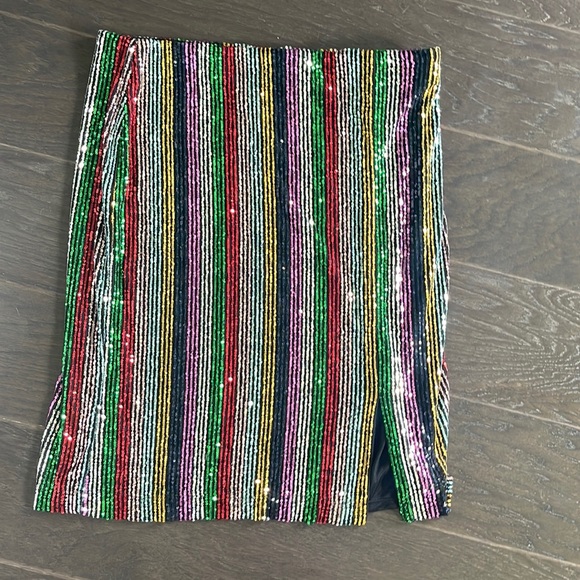 INC International Concepts Dresses & Skirts - INC International Concepts Multicolor Sequin Striped Pencil Skirt